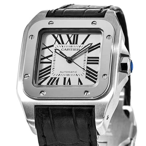 cartier santos 100 watch leather strap